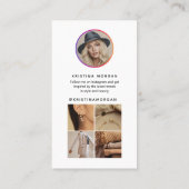 Modern Instagram-profielgrid-influencer Visitekaartje (Achterkant)