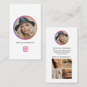 Modern Instagram-profielgrid-influencer Visitekaartje (Voorkant / Achterkant)