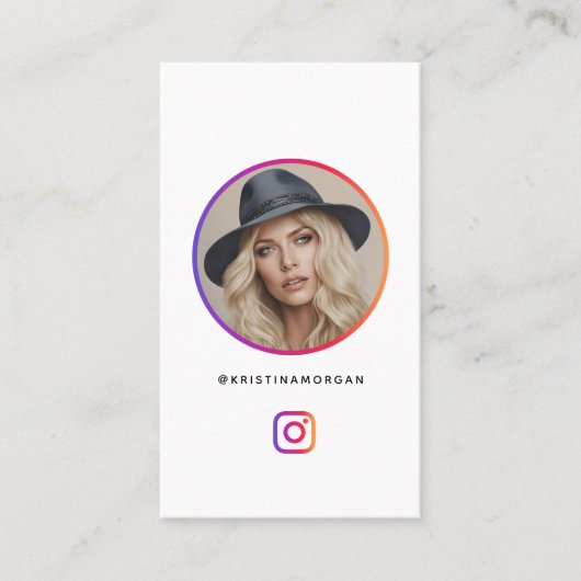 Modern Instagram-profielgrid-influencer Visitekaartje (Voorkant)