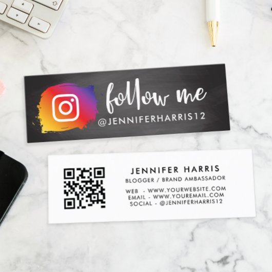Modern Instagram Qr Code Mini Visitekaartje