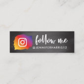 Modern Instagram Qr Code Mini Visitekaartje (Voorkant)