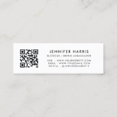 Modern Instagram Qr Code Mini Visitekaartje (Achterkant)