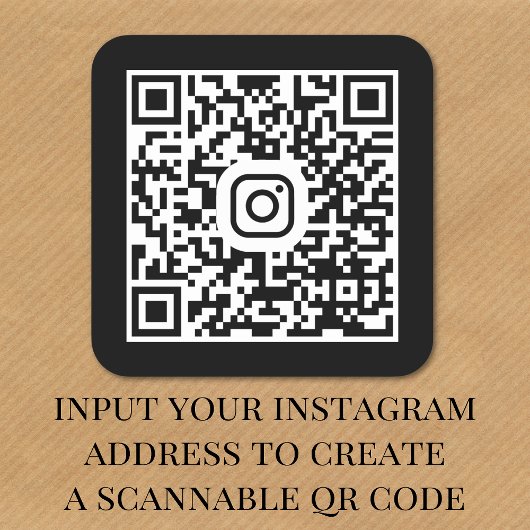 Modern Instagram QR-code zwart Vierkante Sticker