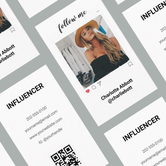 Modern installatiesram Je foto volgt me Visitekaartje