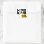 Modern Instant Menselijke Typografie Zwart Tekst Vierkante Sticker (Tas)