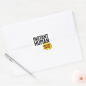 Modern Instant Menselijke Typografie Zwart Tekst Vierkante Sticker (Envelop)