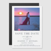 Modern Instant Photo Couple Save the Date Wedding (Voorkant / Achterkant)