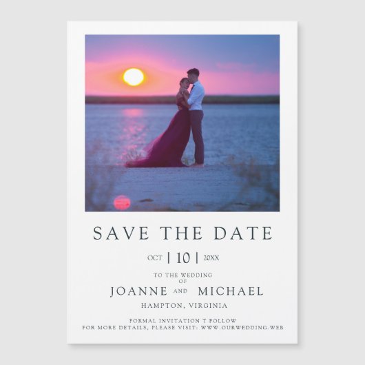 Modern Instant Photo Couple Save the Date Wedding (Voorkant)