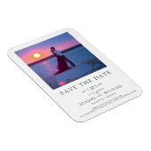 Modern Instant Photo Couple Save the Date Wedding Magneet (Rechterzijde)
