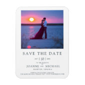 Modern Instant Photo Couple Save the Date Wedding Magneet (Verticaal)