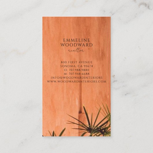 Modern interieur makelaar onroerend goed visitekaartje (Achterkant)