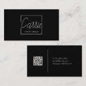 Modern interieur ontwerp met streepjescode-Visitek Visitekaartje (Voorkant / Achterkant)