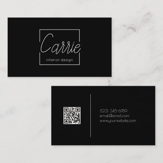 Modern interieur ontwerp met streepjescode-Visitek Visitekaartje (Voorkant / Achterkant)