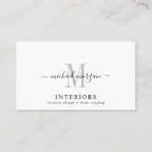 Modern interieurontwerper script Zakelijk Visitekaartje (Voorkant)