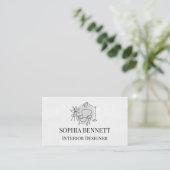 Modern Interior Design Business Card Visitekaartje (Staand voorkant)