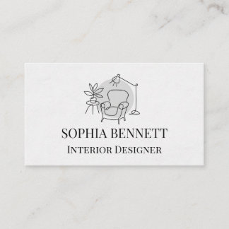 Modern Interior Design Business Card Visitekaartje