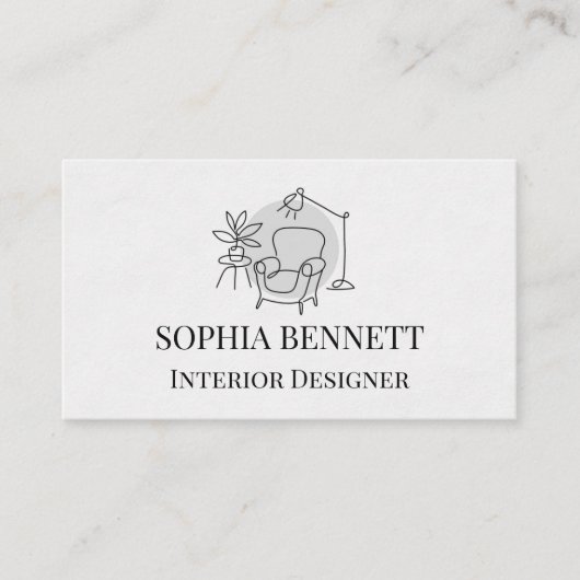 Modern Interior Design Business Card Visitekaartje (Voorkant)