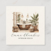 Modern Interior Designer Vierkante Visitekaartje (Voorkant)