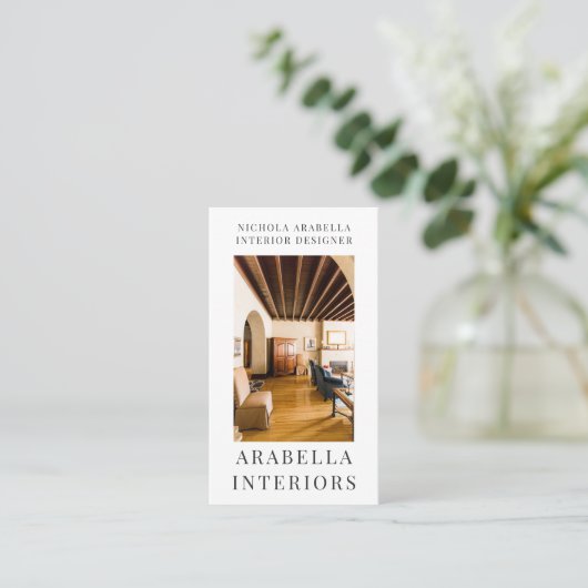 Modern Interior Designer Visitekaartje (Staand voorkant)