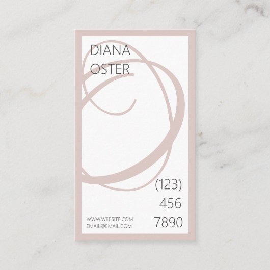 Modern Interior Designer Visitekaartje (Achterkant)