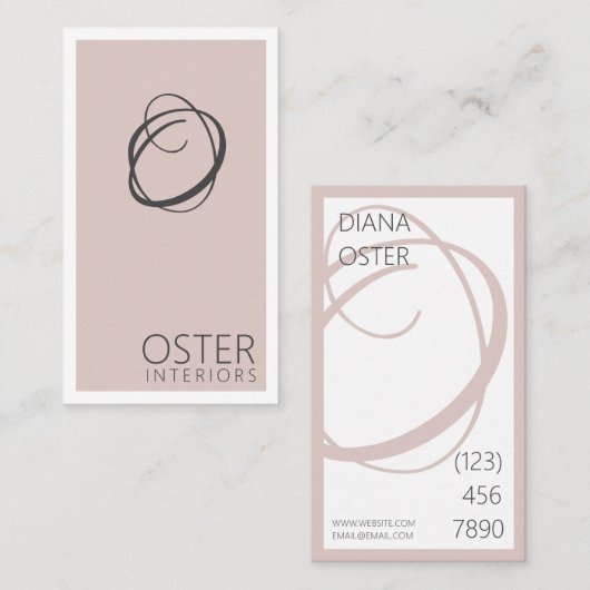 Modern Interior Designer Visitekaartje (Voorkant / Achterkant)