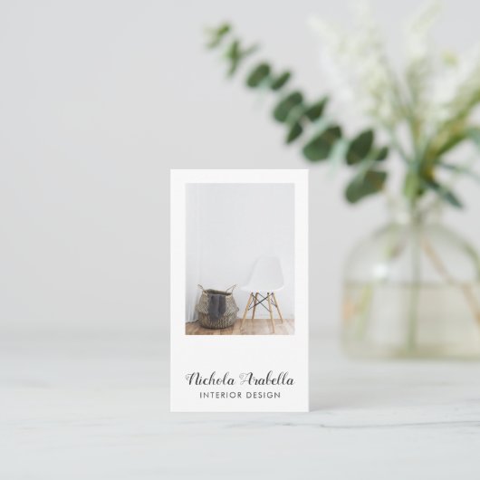 Modern Interior Designer Visitekaartje (Staand voorkant)