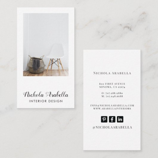 Modern Interior Designer Visitekaartje (Voorkant / Achterkant)