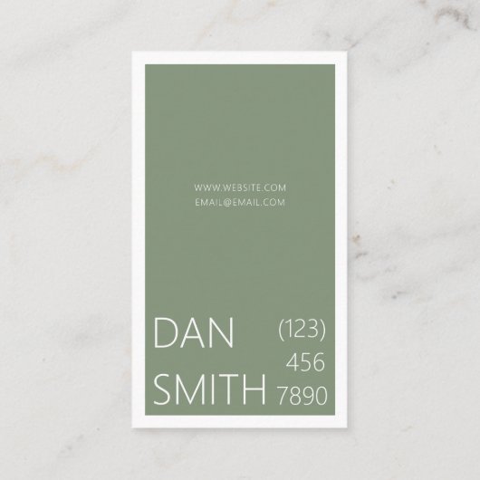 Modern Interior Designer Visitekaartje (Achterkant)