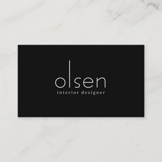 Modern Interior Designer Visitekaartje (Voorkant)