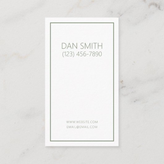 Modern Interior Designer Visitekaartje (Achterkant)