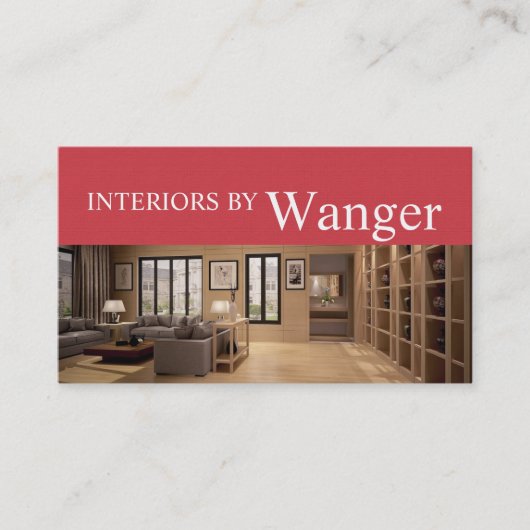 Modern Interior Designer Visitekaartje (Voorkant)