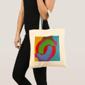 Modern Interlocking Shapes Tiny Tote Tote Bag (Voorkant (product))
