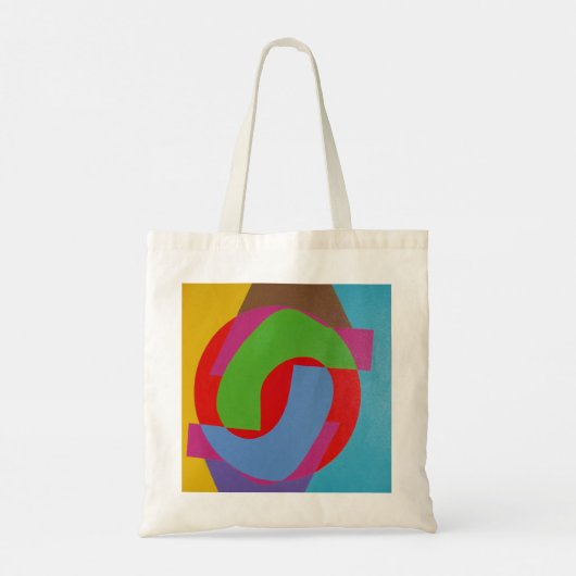 Modern Interlocking Shapes Tiny Tote Tote Bag (Achterkant)