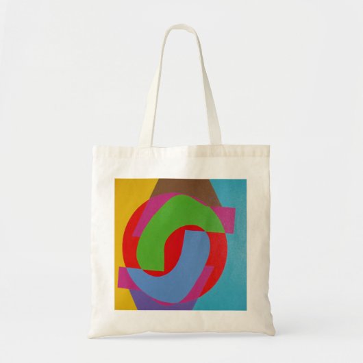 Modern Interlocking Shapes Tiny Tote Tote Bag (Voorkant)
