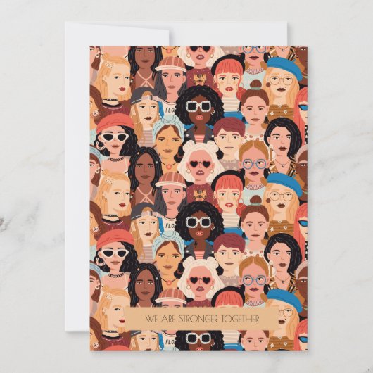 Modern Internationaal Vrouwendag Wenskaart Feestdagenkaart (Voorkant)