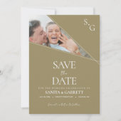Modern Intersecting Lines Save The Date Card Kaart (Voorkant)