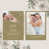 Modern Intersecting Lines Save The Date Card Kaart