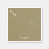 Modern Intersecting Lines Wedding  Servet (Voorkant)