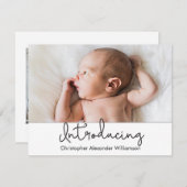 Modern Introductie van de Foto van de Baby van het Kaart (Voorkant / Achterkant)