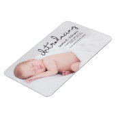 Modern Introduction Baby Foto aankondiging Magneet (Linkerzijde)