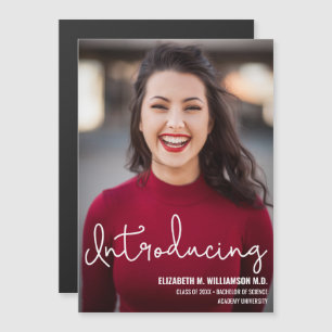 Modern Introduction Doctor Afstuderen Magnetische Uitnodiging