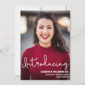 Modern Introduction Doctor Afstuderen Magnetische Uitnodiging (Voorkant)