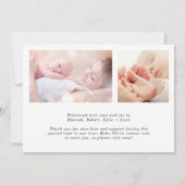 Modern Introduction Photo Birth Aankondiging (Achterkant)