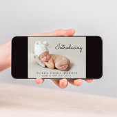 Modern Introduction Photo Birth Announcement Aankondiging