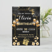 Modern Invitation Sjabloon voor een volwassenenver Kaart (Staand voorkant)