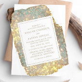 Modern Iridescent Glitter Wedding Acryl Uitnodigingen