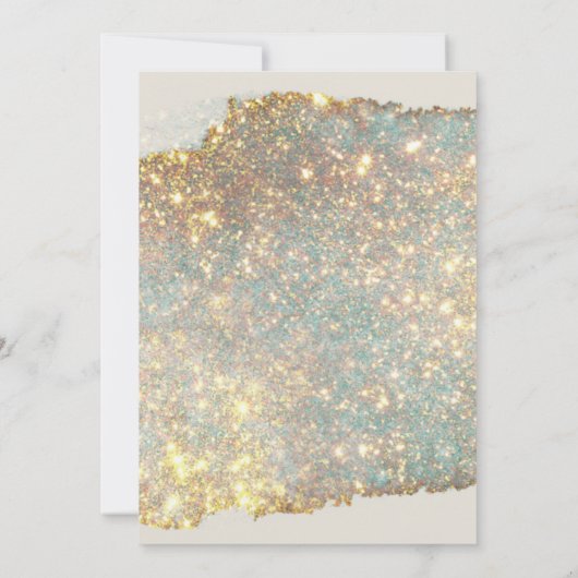 Modern Iridescent Glitter Wedding Kaart (Achterkant)
