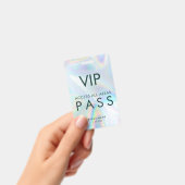 Modern Iridescent Holographic VIP All Access Pass Badge (Handheld)