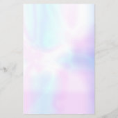 Modern Iridescent Monogram Salon Service Menu (Achterkant)