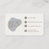 Modern Iridescent Pearl  Visitekaartje (Achterkant)